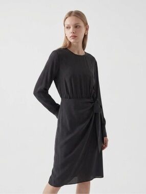 MaxMara Silk Black/White Midi Dress Size12